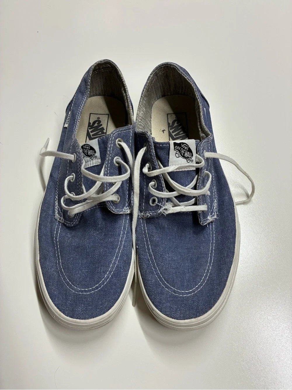 Vans Brigata Canvas Boat Shoes Men’s Size 11 Denim Blue Needs Laces